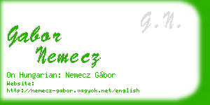 gabor nemecz business card