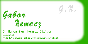 gabor nemecz business card